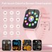 TRAUSI Smart Watches for Women Men, 1.83 inches HD Smartwatch with 120 Sports Modes, Heart Rate/Sleep Monitor, IP67 Waterproof, Bluetooth Call & Music Control for iPhone/Android (Pink)